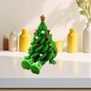 Skrivbordsdekoration Färgglad 3D-tryckt Julgran Rolig Unik Juldekoration Grön Ledad Bordsdekor Hem