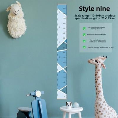 2M Height Child Growth Chart Wall Hanging Catoon Pattern Height Chart Growth Ruler Removable Height Measure Ruler