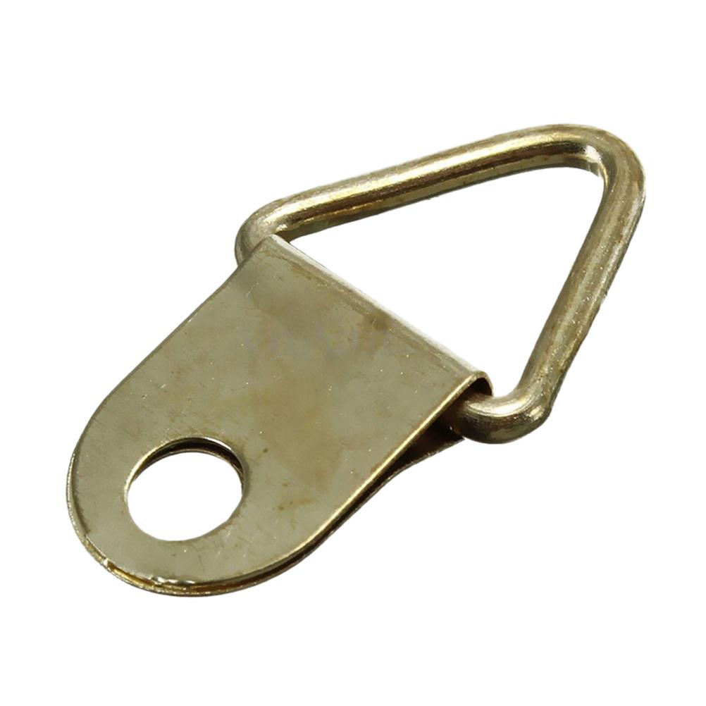 Hot 20pcs Triangle D-Ring Hanging Oil Painting Mirror Frame Hanger Photo Wall Hook Brass Picture Wall Mount Hanger Hook Ring