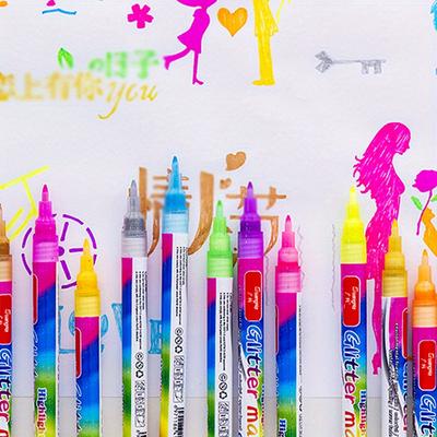 Bolígrafo Marcador de 12 colores para Resaltar, Nuevo Set de Marcadores Shimmer Squiggles, para Arte, Dibujo, Garabatear, Hacer Tarjetas, Tarjeta de Felicitación de Navidad, Manualidades DIY