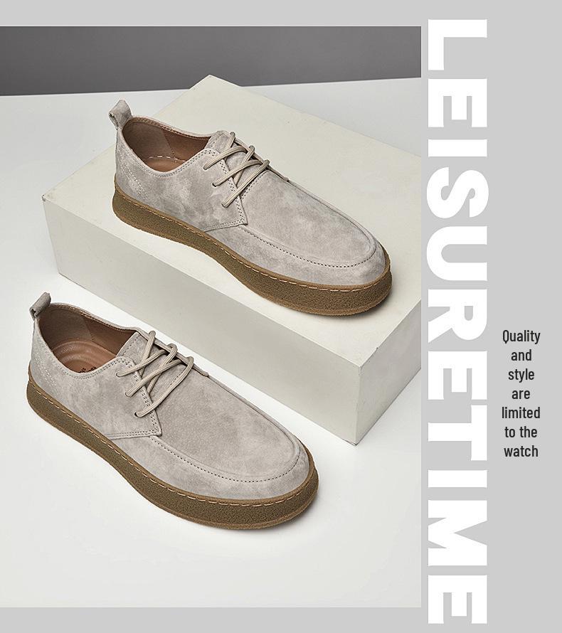 Zapatos Casuales de Cuero con Cordones de Gamuza para Hombre Europeos - Tendencia 2022