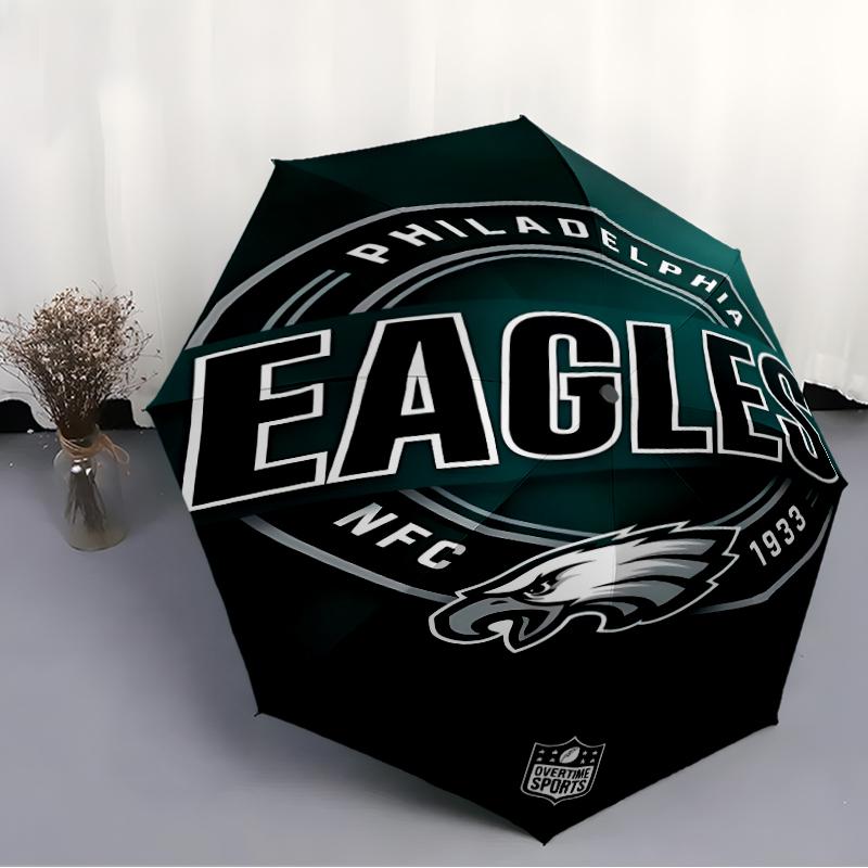 Printed Philadelphia Eagles LOGOPrinted Folding Umbrella,Outdoor,Leisure,And Travel Umbrella,Durable Umbrella Fabric,Birthday And Holiday Gift