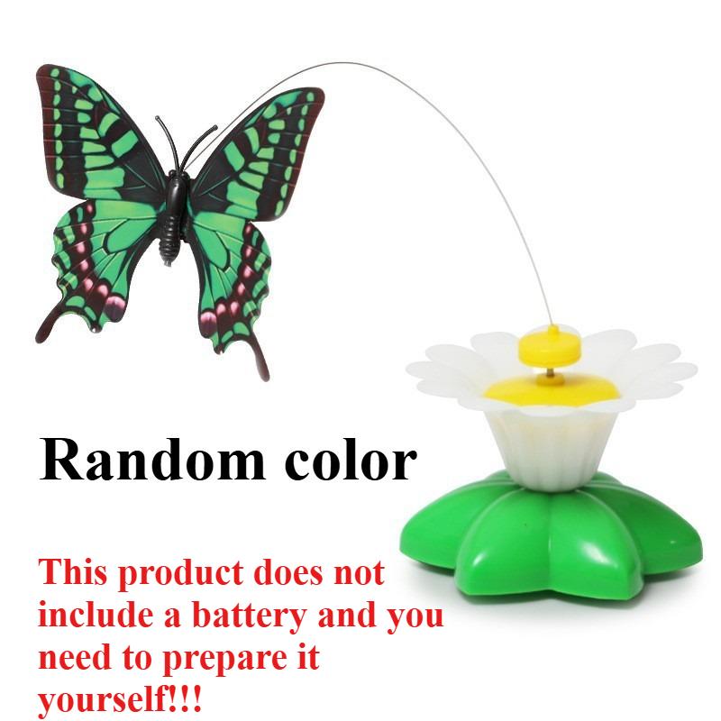 

Interactive Kitten Teaser Automatic Rotating Cat Toy with Fluttering Birds Butterflies Wand Exercise Toy for Indoor Cats