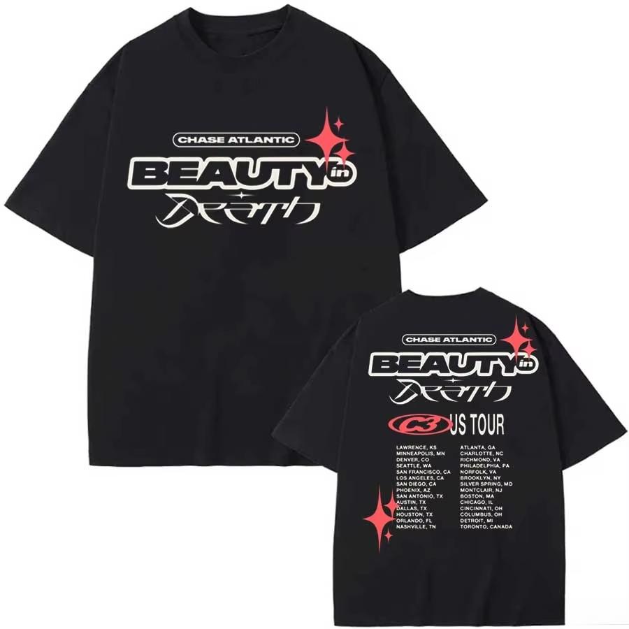 Trend Chase Atlantic Lost in Europe and UK Tour T-Shirt 2025 Album Lost in Heaven Herren Damen Kleidung Harajuku Baumwoll-T-Shirt Top Y2k