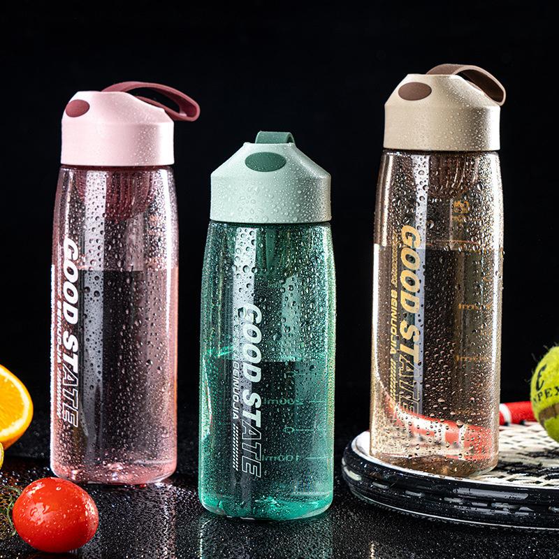 Portable Large Capacity Sports Water Cup For Women Summer Fitness Male Students Simple Plastic With Tea Strainer High Value Cup