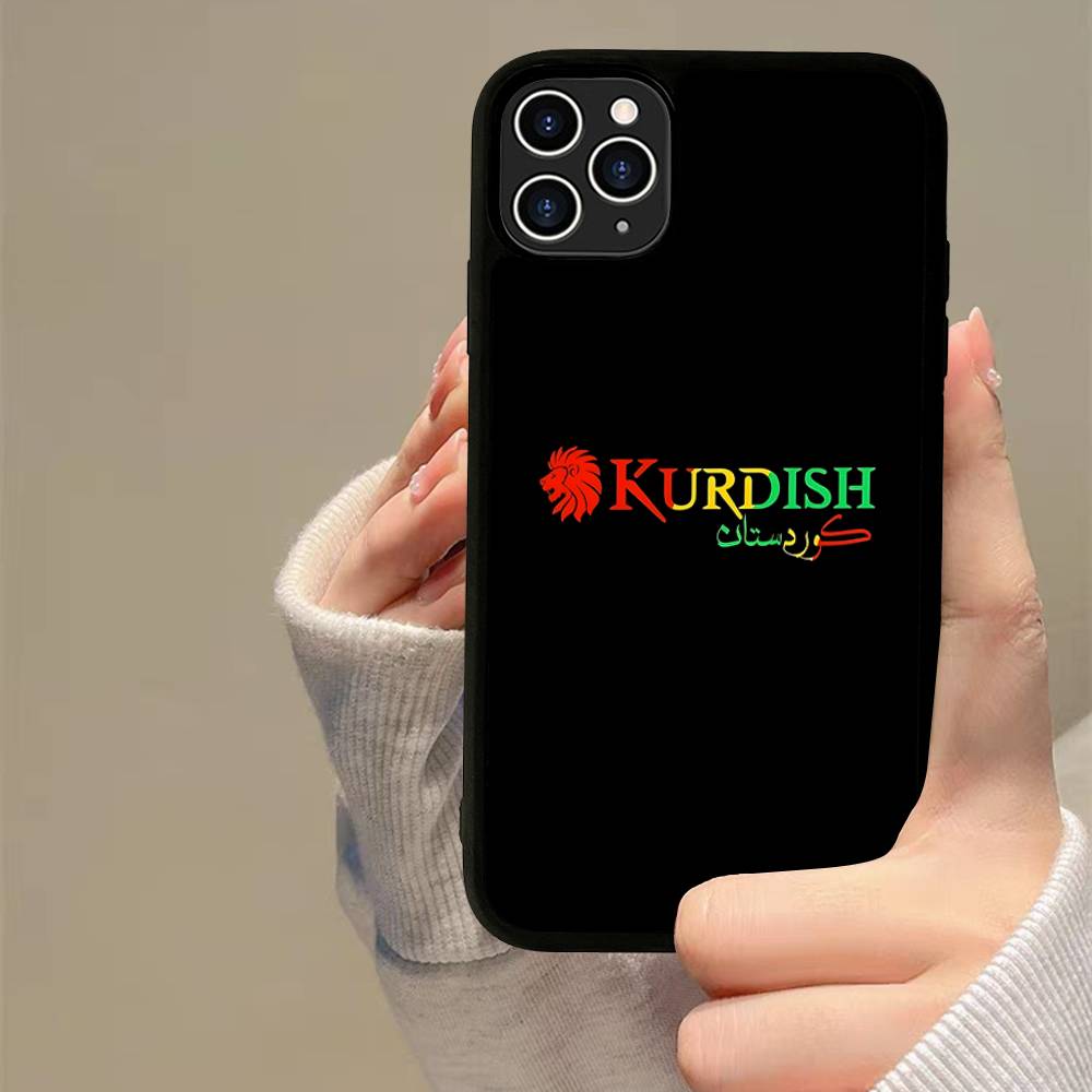 K-Kurdistan Flag Phone Case Silicone PC+TPU For For IPhone 11 12 13 14 15 16 Plus Pro Max Cover