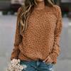 Damen Casual Top mit Leopardenmuster und Raglanärmeln