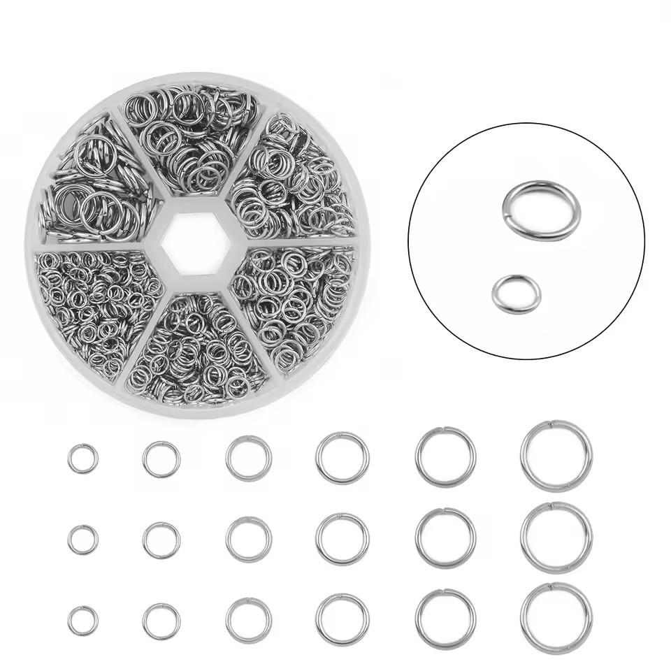 535Pcs/Set Open Jump Ring 4/5/6/8/9/10mm Split Rings Connector For Jewelry Bracelet Necklaces Diy Accessories