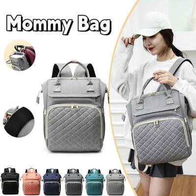 Nylon Mommy Bag Large Capacity Solid Color Maternity Travel Bag Multifunctional Hand-held Diaper Backpack Storage