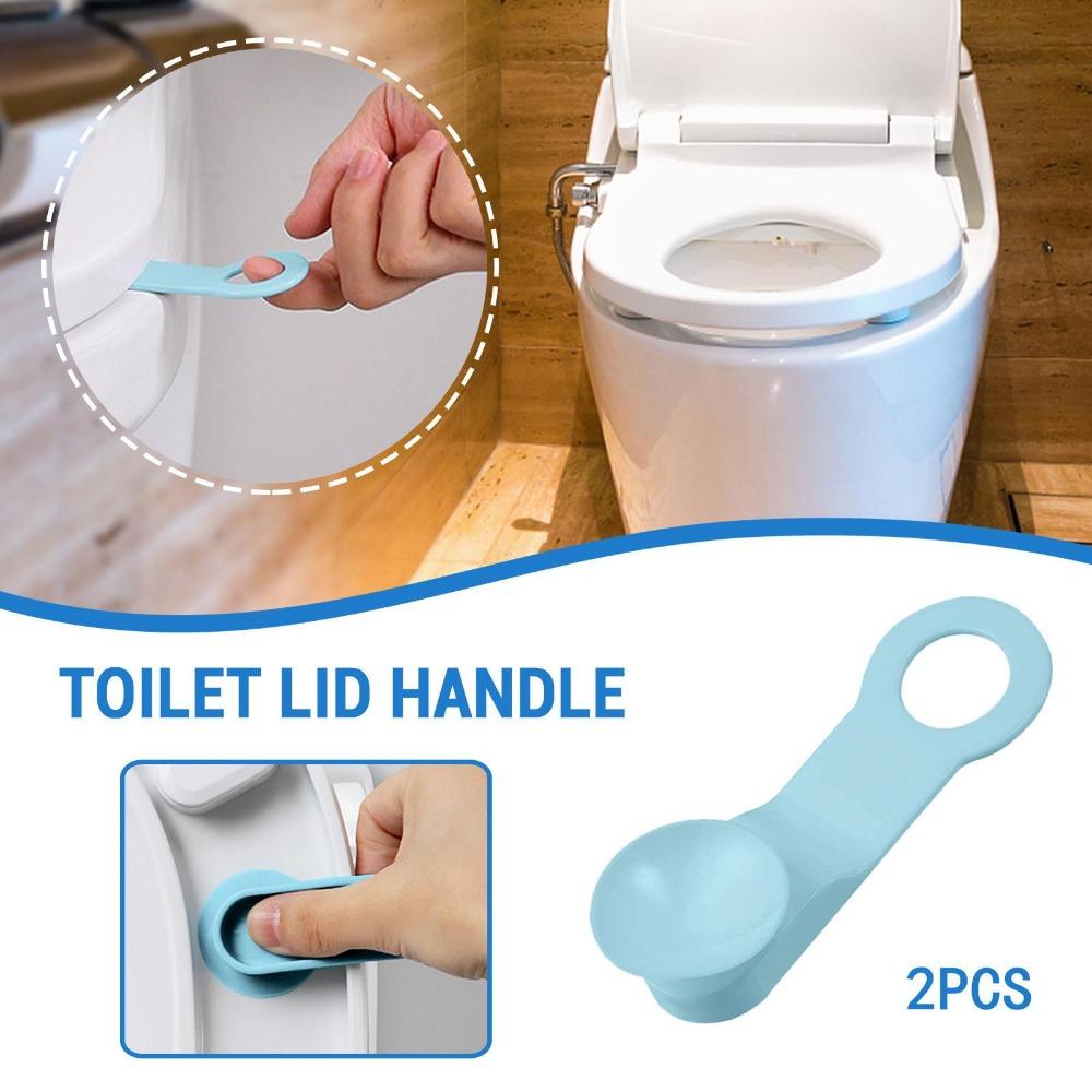 2PCS Toilet Seat Cover Lifter Lid Bowl Seat Lift Handle Bathroom Soft Toilet Holder