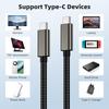 0.5M 3M Long Cable USB 3.2 Gen 2 Type C To C For iPhone 15 16 17 Pro Macbook Samsung Oneplus PD 100W 4K Video ThunderBolt3 USBC