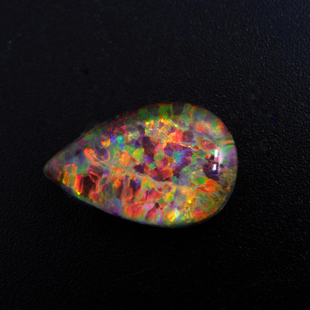 CERTIFIED Natural Boulder Opal 6.60 Carat Pear Cut Multi Color Loose Gemstone P-4254-R