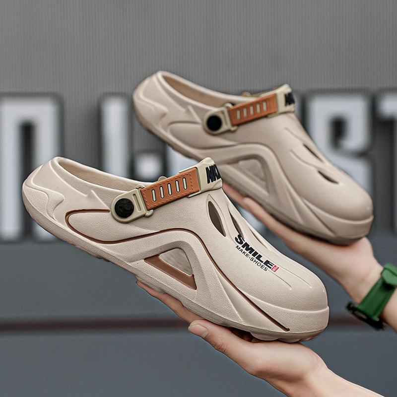Fashion High Quality Men's Slippers EVA Classics Clogs Sandals Mens Outdoor Beach Slides Non-Slip Casual Beach Shoes