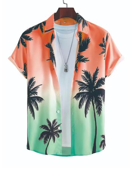 3D Cow Printing Men s Short Sleeve Shirt Summer Summer Men s Casual Shirt Outdoor Street Fashion Men s Short Sleeve XXS