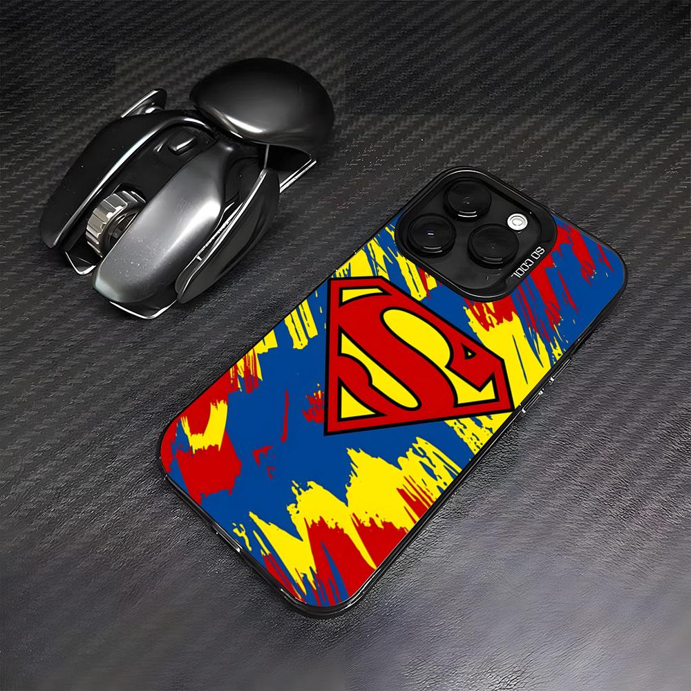 

W-Supermans Phone Case For IPhone17 Air 16 15 14 Plus 13 12 11 Pro 7 8 XS Max XR Silver Black Bumper Case iPhone 11ProMax