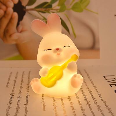 Bunny Easter Lamp Rabbit Festival Light Ornament Lovely Bunny Lamp Desktop Decorationations Cartoon Animal Sleeping Light Easter Gifts