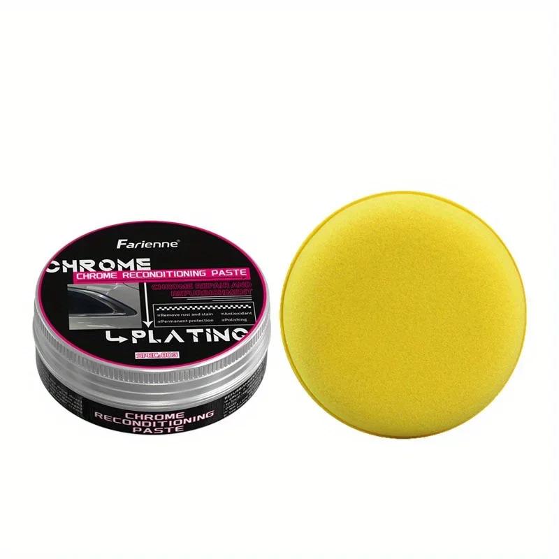 FARIENNE Pasta do Polerowania Chromu i Metalu - Krem do Odnawiania Platerowania Samochodowego dla Błyszczących Kół, Zderzaków i Więcej