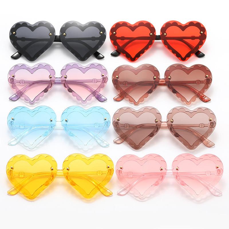 Children'S Concave Shape Versatile Love Sunglasses, Men'S And Women'S Baby Uv-Proof Glasses, Sunglasses