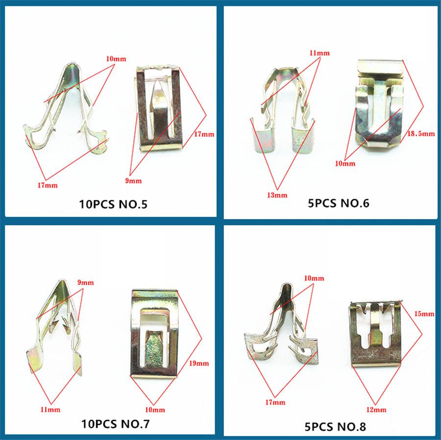 180Pcs Car DVD, Cd,dashboard Audio Center Console Panel Metal Fastener Mixed Rivet Box Set For All Auto Screw Clip...
