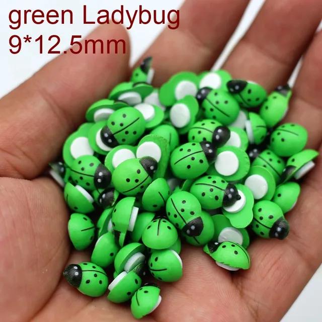 New MINI Wood Bee Ladybug Colorful with Glue Home Refrigerator Wall Decoration DIY Handmade Child Gift Party Accessories 50/100p
