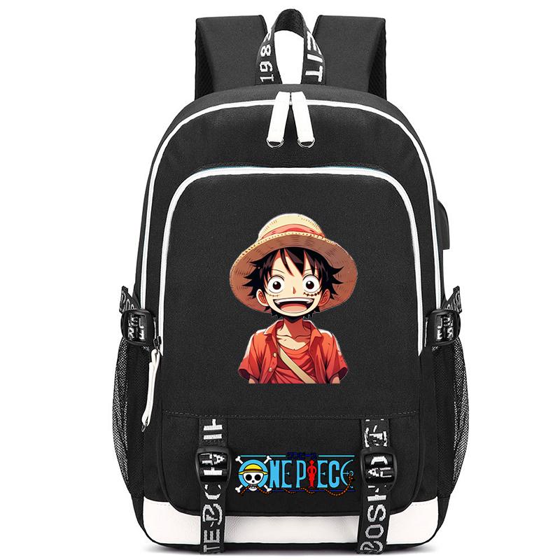 Anime One Piece Charge Versatile Bag Document Bag for Boy Girl Back To School Book Bag Large Capacity Student Goku Bag Men Women Leisure Travel Bag