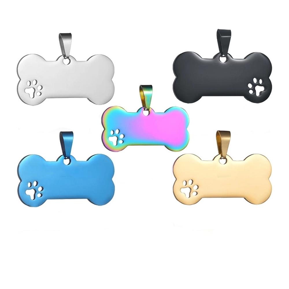 50pcs Stainless Steel Pet ID Tags Personalized Dog Name Tags