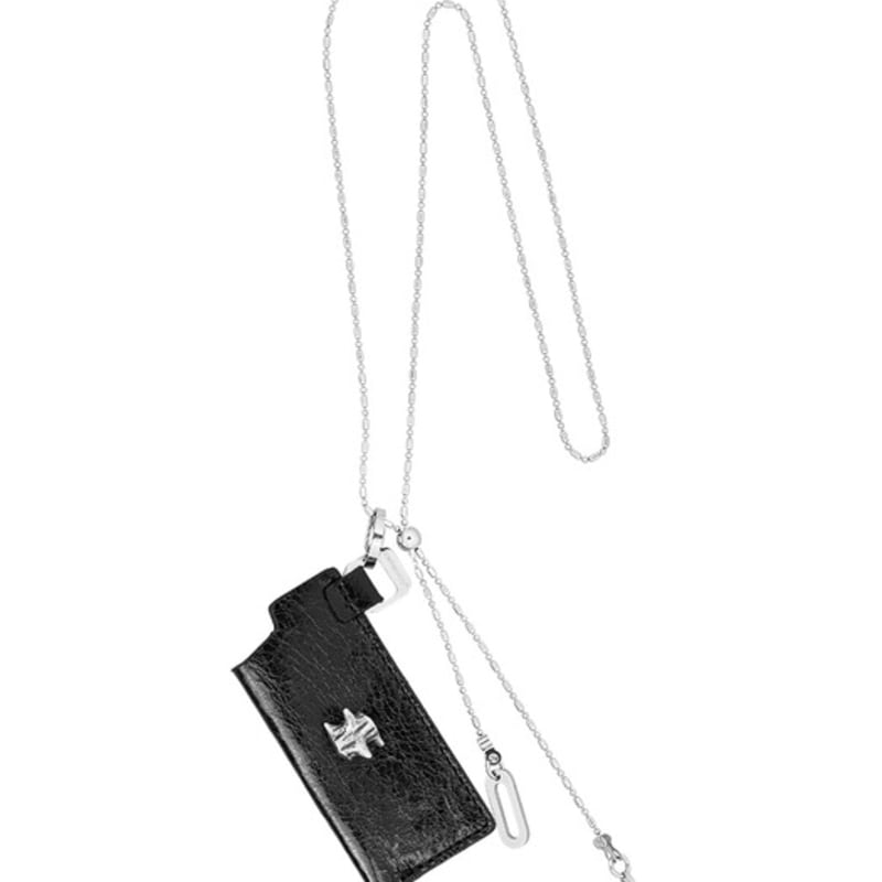 

SENTIMENTS no.624 [BURNISH] SPIKY LIGHTER LEATHER CASE NECKLACE Burnish