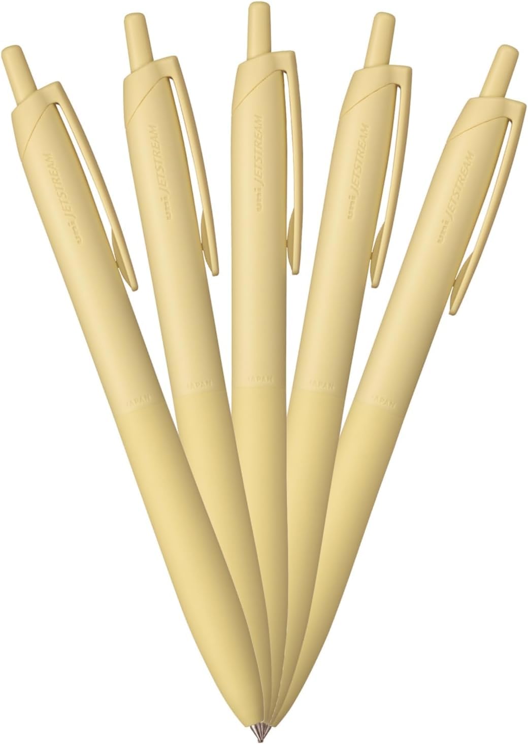 

Mitsubishi Pencil Jetstream Light Touch Ink Ballpoint Light Yellow Oil-Based Pen, 5-Pack, 0.5mm Tip, (HSXNLS055P.28)