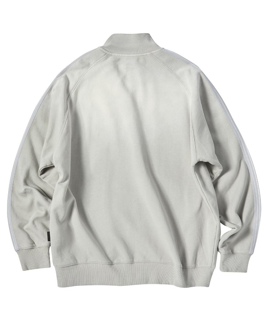 Travel Vintage Washed Sweat Track Jacket Grey