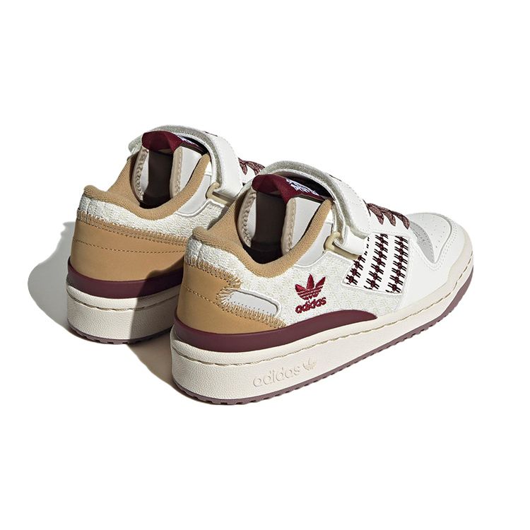 Adidas Originals Forum Low Leather Casual Durable Low Top Kids Skate Shoes Kids Sneakers White Yellow IF2578