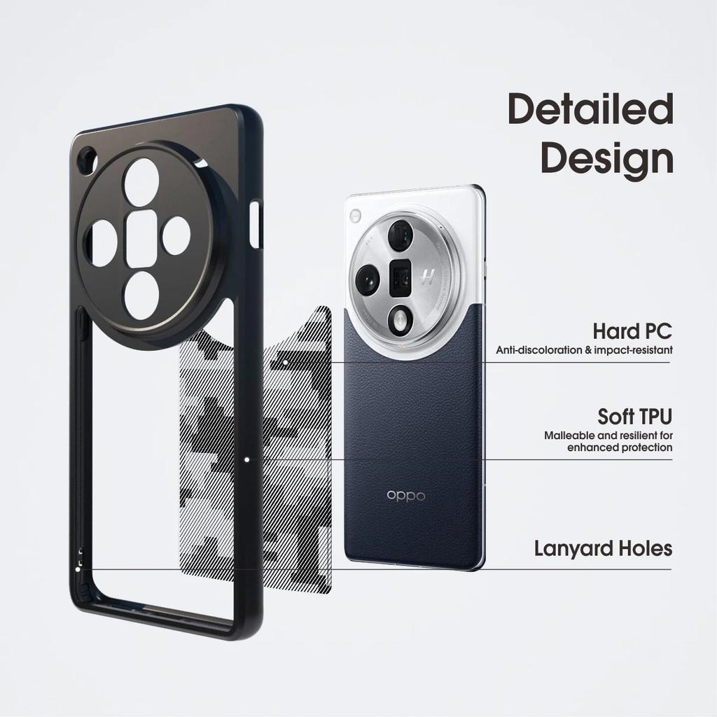 BMRS for Oppo Find X7 camo case, Clear Hard Back Protective Cover