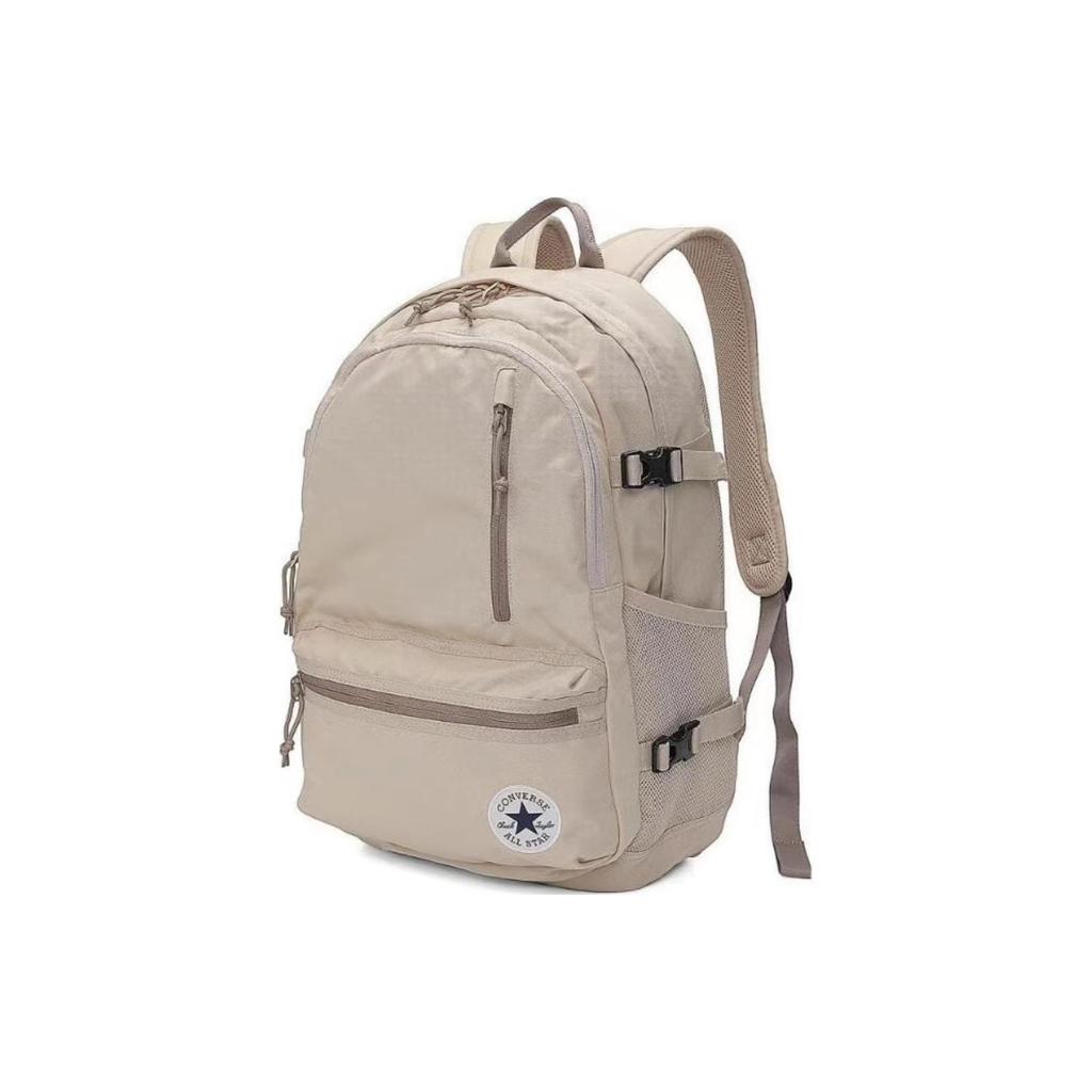 New Converse Straight Edge Polyester Backpack Large Size Unisex Brown 10021138-A13