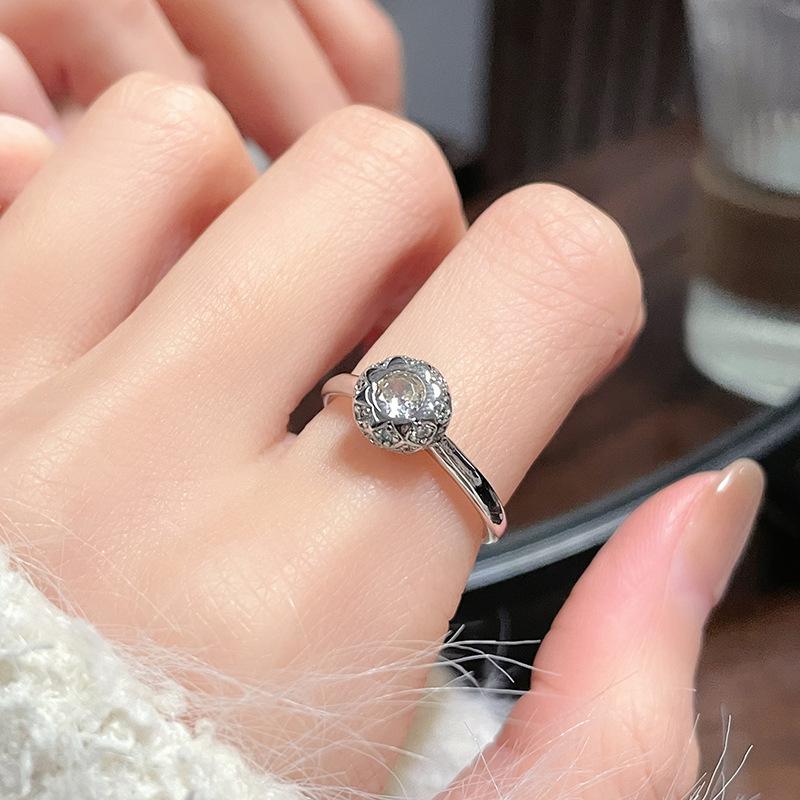 New Product Stacking Suit Women'S Fashion Star Double-Layer Zir*****Pen Ring Simple Fashion Adjustable Ring