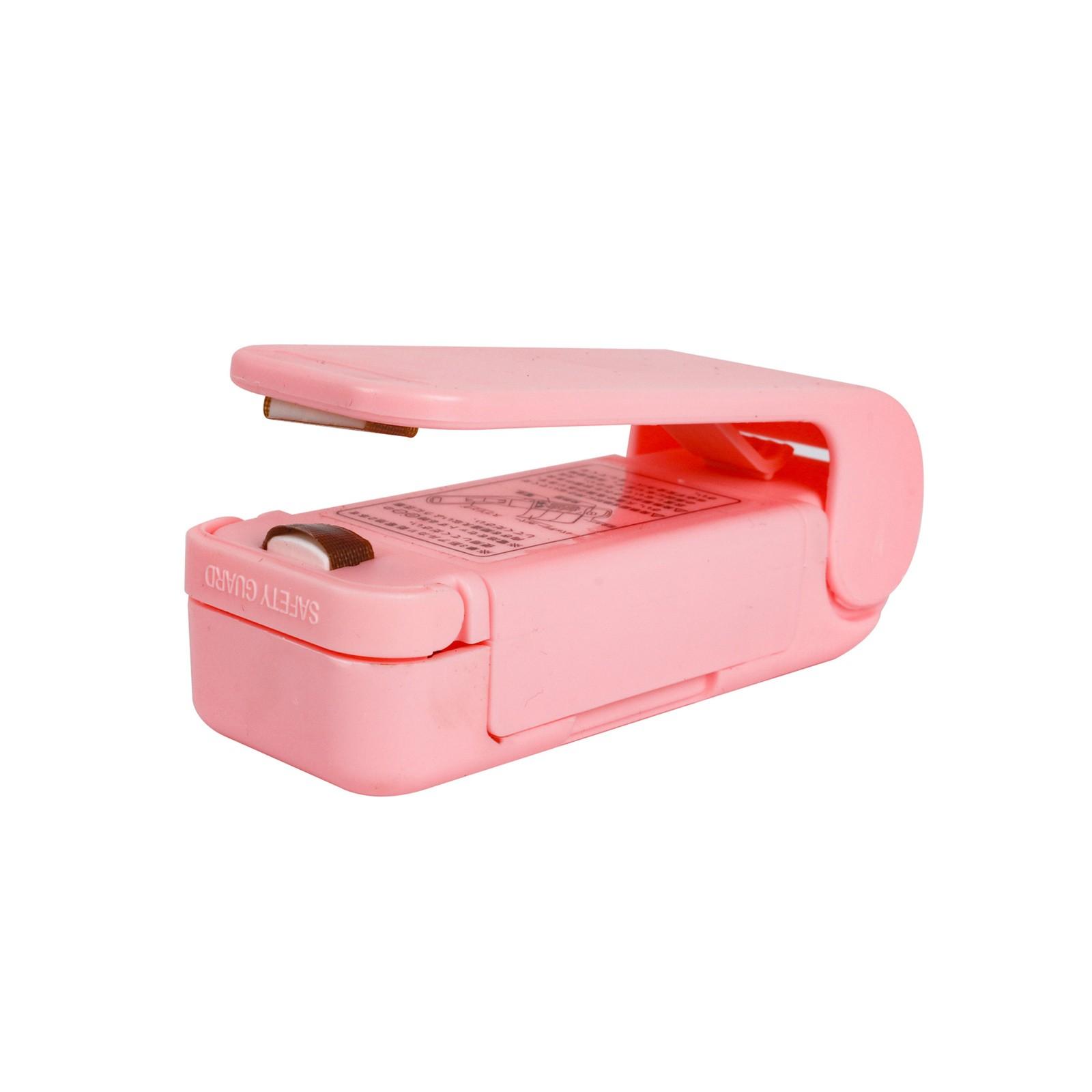 

Машина для запечатывания небольших бытовых пластиковых запечатывающих машин для закусок Портативная машина для запечатывания под давлением пластика One Size розовый