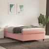 Box Spring Bed with Mattress Pink 120 x 200 cm Velvet