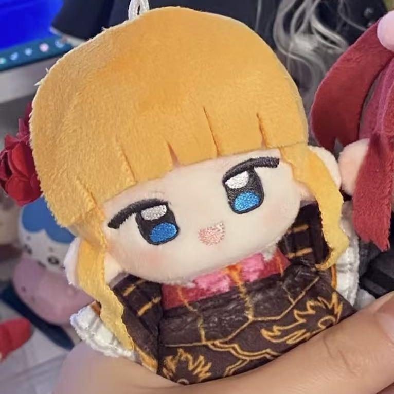 10cm Plüsch Ushiromiya Ange Beatrice Plüschtiere Umineko Zubehör Plüschpuppen Rucksack Dekorative Anhänger Schlüsselanhänger Geschenke beige