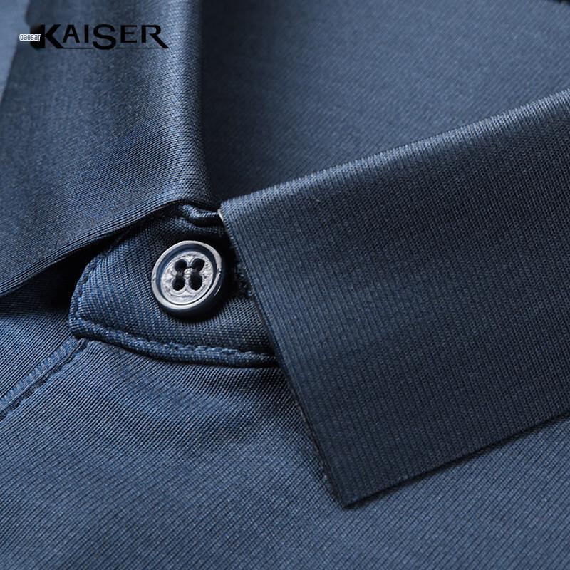 Kaiser Men's 100% Silk Short Sleeve Polo T-shirt