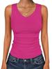 1-3 Stück Damen Geripptes Träger-Cami-Top, Eng anliegende Ärmellose Weste, Sommer-Trainings-Tanktop für Sport & Tägliche Kleidung
