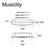 Musiclily Pro Staggered Alnico 5 Guitar Single Coil Pickups for Strat Electric Cream of ST-60SE (Neck/Middle/Bridge) Guitars, (Set 3)