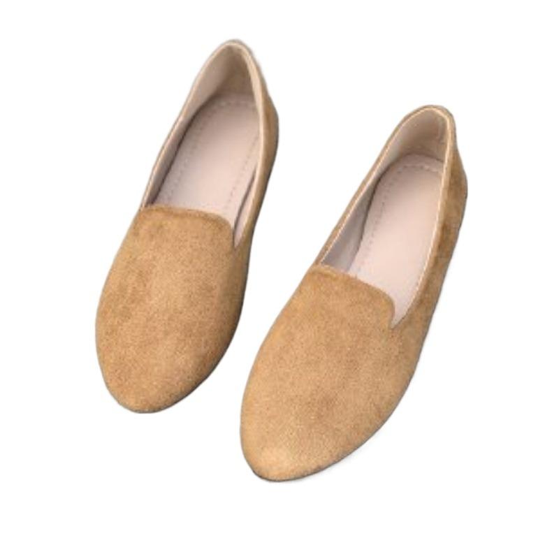 Chaussures plates pour femmes, peu profondes, tendance, grande taille, solides, pour tous les jours, de haute qualité, à bout rond, plates et à talons bas