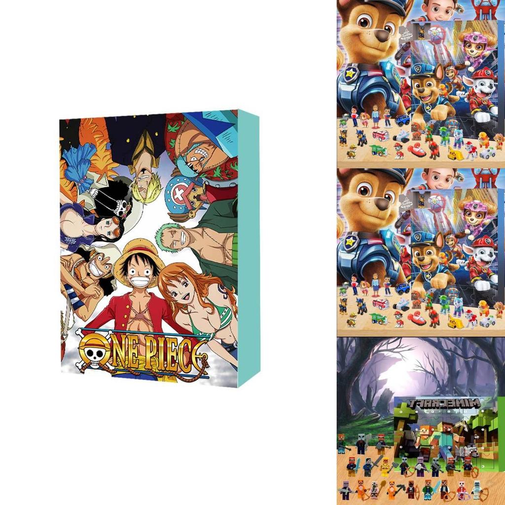 Kalendarz Adwentowy Odliczający do Świąt One Piece Luffy z Plastikowymi Figurkami na Prezent Świąteczny