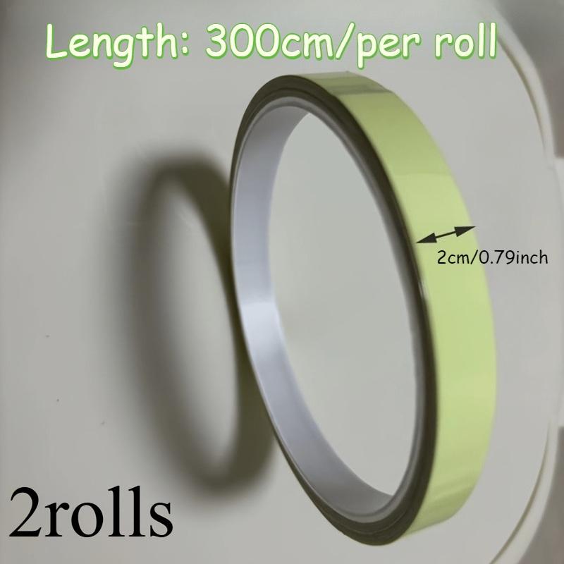 2 Rolls of Glow Tape, Long-Lasting Fluorescent Tape, Suitable for Outdoor Sports, Nighttime Decoration, And Home Marking