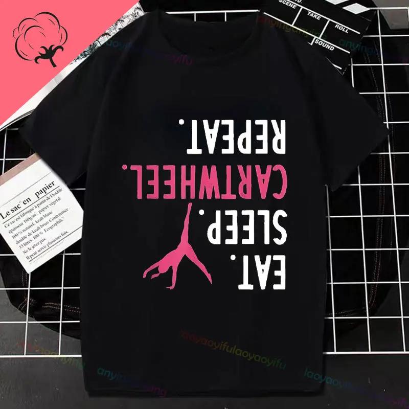Why Walk When You Can Cartwheel Tumbling Funny Girl Gift Tshirt Pure Cotton Shortsleev Outdoor Clothing Y2k Top