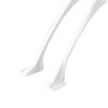 Mameita Cleaning Toilet Tongs, 6cm Wide X 3cm Deep X 22cm Long, White, Fits Sheets and Paper, Compact, Includes Storage Case, TS-311