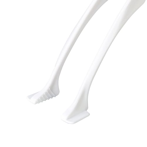 Mameita Cleaning Toilet Tongs, 6cm Wide X 3cm Deep X 22cm Long, White, Fits Sheets and Paper, Compact, Includes Storage Case, TS-311