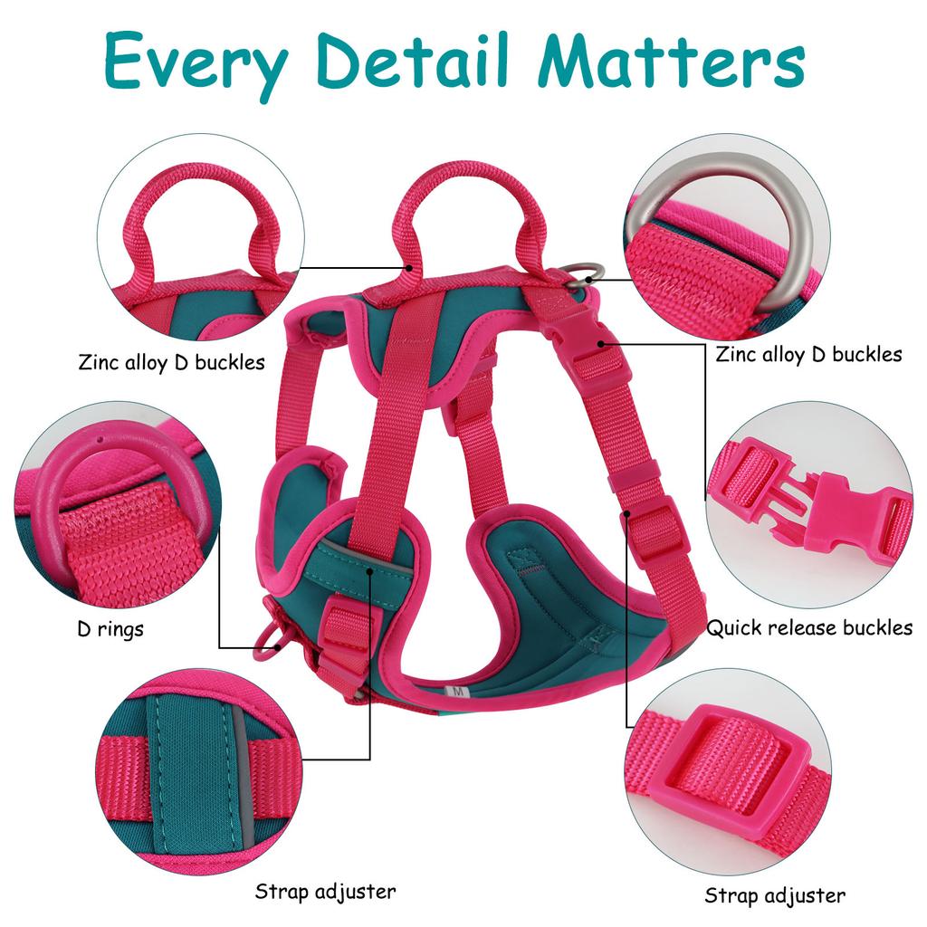 Splicing Colors Breathable For Medium No Pull Dog Harness for Large Small Dogs Adjustable Chest Strap Outdoor Dog Harness
