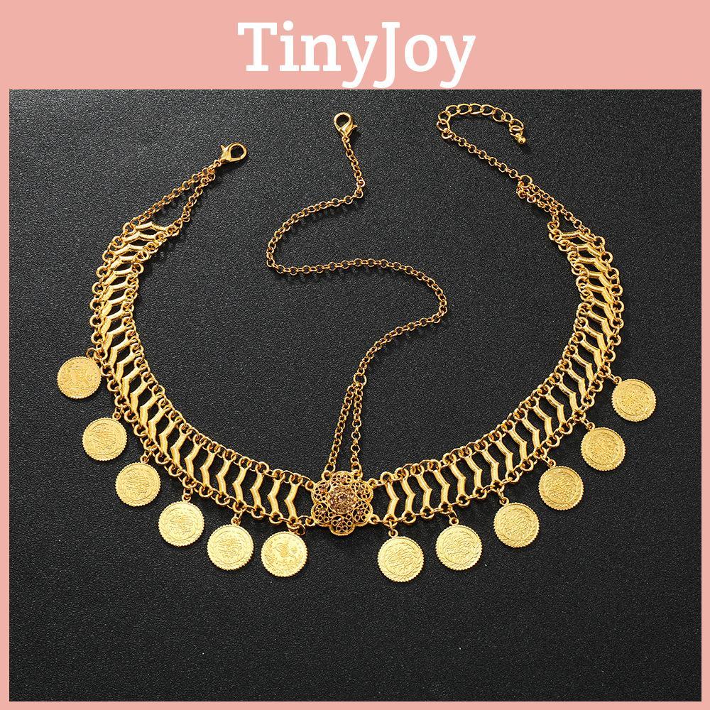 Simulace Drahokam Dekor Květina A Kruhový Střapec Design Pokrývka hlavy Zlatá