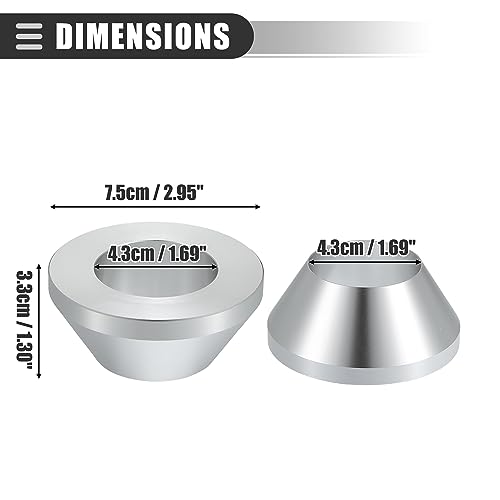 ACROPIX Manual Tire Changer Centering Cone for Universal Vehicles Metal Silver Tone