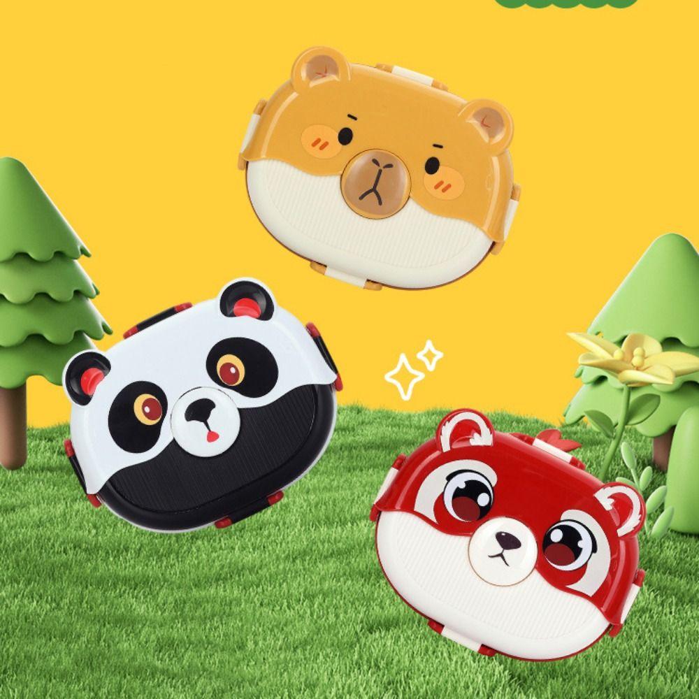 Sealed Food Container Portable Thermos Bowl Cartoon Lunch Box  Picnic
