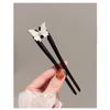 Sandalwood U Shape Hair Stick Retro Chinese Style Butterfly Hairpin Elegant Women Hair Accessories